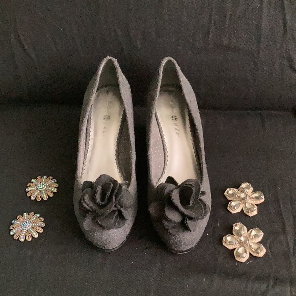 Lindsay Phillips Grey Flannel Wedges